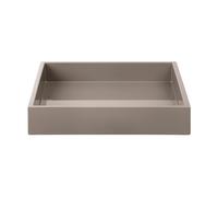 Mojoo Lux lacquered decorative tray 19x19x3,5 cm Warm grey
