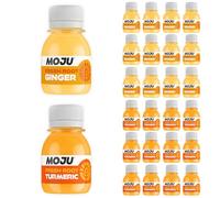 MOJU 12x Ginger, 12x Turmeric, Health Shots (24 x 60ml), Vitality Pack, Immune Support, Exercise Recovery, No Added Sugar or Sweeteners, Vegan