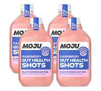 MOJU Gut Health Raspberry Shots - Dosing Bottles (4x420ml, 28 Shots), Prebiotic, Natural Ingredients, Dairy Free, No Added Sugars or Sweeteners, Vegan