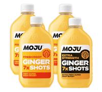 MOJU Mixed Ginger Dosing Bottles (4 x 420ml) 3x Ginger & 1x Extra Strength | Immune Support, Natural Ingredients, No Added Sugars or Sweeteners, Vegan, Ginger Shots
