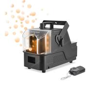 MOKA 3 in 1 Fog Bubble Machine with 400W RGB LED Lights Remote Control Smoke Machine for Halloween Christmas Party
