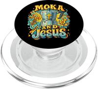 Moka and Jesus - Funny Christian Coffee Lover PopSockets PopGrip for MagSafe
