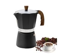 Moka Pot, 6 Cup/10 oz Alloy Espresso Maker Stove Top Coffee Maker with Safe Valve Antiskid Handle Italian Coffee Pot Metal Filter Coffee Brewer Percolator Machine for Kitchen Home Office Camping
