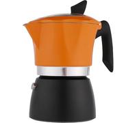 Moka Pot, 6 Cups Stovetop Espresso Maker,Italian Stovetop Coffee Makers Percolator,Manual Cuban Coffee Percolator Machine Italian Espresso Greca Coffee Maker for Mocha Cappuccinos, Lattes (Orange)