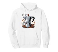 Moka Pot Blueprint Technical Drawing Coffee Lover Espresso Pullover Hoodie
