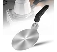 Moka Pot Induction Adapter Plate, 5in(13CM) induction adapter plate, Thickened Stainless Steel Heat Induction Plate, Heat Induction Diffuser Plate with Heat Insulation Handle