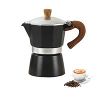 Moka Pot, Italian Espresso Stove Top Coffee Maker, Stove Top Coffee Continental Percolator Pot for Camping, Caravan (3 Cups / 150ml) (Black)