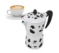Moka Pot, Stovetop Espresso Maker Milk Cow Color Espresso and Coffee Maker Portable Coffee Maker Aluminum Percolator Coffee Pot for Camping(300ML)