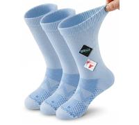 Mokah Stone Diabetic Socks for Men Women,Moisture Wicking Soft Top Socks, Extra Wide Socks, Seamless, 3 Pairs