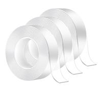 MOKANI 3 Rolls 5m Nano Double Sided Adhesive Tape Clear Gel Tape Heavy Duty