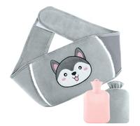 MOKANI Hot Water Bottle Belt, 1L Wearable Wrap Around Hot Water Bottle Set with Cover, Long Rubber Hot Water Bag for Shoulder, Neck, Waist, Back, Foot and Period Relief for Women (Animal)
