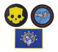 mokarier Super Earth Embroidered Patch Game Patch Iron on Logo Vest Jacket Cap Hoodie Backpack Patch Iron On/sew on Patch (B)