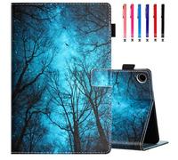 MOKASE Case Compatible with Samsung Galaxy Tab A11+/A11 Plus/A9+/A9 Plus 11-Inch 2025 2023, TPU+PU Protective Stand Cover, Auto Wake/Sleep with Pen Holder & Card Slots, Blue Forest