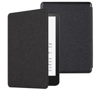 MOKASE Case Fit for 6" All-New Amazon Kindle 11th Generation 2024/2022 Release, Slim PU Leather Auto Wake/Sleep Cover with Hand Strap for Kindle 6" 11th Generation 2024 E-Reader, Cloth Black
