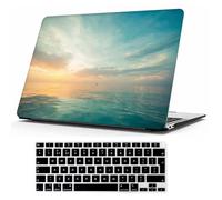MOKASE Case Fit for MacBook Air 15 Case 2023-2025 Release M2-M4 A3241 A3114 A2941 with Touch ID, Smooth Plastic Hard Shell Protective Case with Keyboard Cover for MacBook Air 15.3", Beautiful Sunset