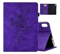 MOKASE Case for 2021 iPad Mini 6th Generation 8.3 inch Case, Suede Leather Multi-Angle Folio Stand Cover, Smart Auto Wake/Sleep with Pen Holder & Card Slots for 8.3" iPad Mini 6 2021 Release, Purple