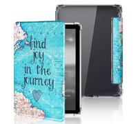 MOKASE Case for 6" Amazon All-New Kindle 11th Generation 2024/2022 Release, Ultra Clear Soft Flexible Transparent TPU Back Shell Cover with Auto Sleep/Wake for 6" Kindle E-Reader, Map