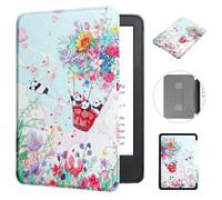 MOKASE for 6" Kindle Paperwhite 5/6/7th Generation Case 2012,2013,2015,2016 Version (Model: EY21 / DP75SDI), Slim PU Leather Hard Cover with Hand Strap for Kindle Paperwhite 6", Panda Hot Air Balloon