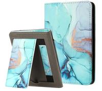 MOKASE for 6" Kindle Paperwhite 5/6/7th Generation Case 2012,2013,2015,2016 Version (Model: EY21 / DP75SDI), PU Leather Stand Hard Cover, Auto Wake/Sleep with Hand Strap & Card Slot, Green Marble
