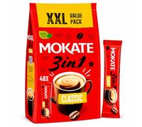MOKATE 3in1 Classic Luxury Instant Coffee Sachets XXL Value Pack 48 Sticks (2 x 24 Pack) - Smooth & Creamy Instant Coffee Mix - Cafe Style Hot Drink - Quick & Easy Single Serve Coffee Sachets for Home
