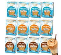 Mokate Gold Premium Iced Coffee Sachets Assorted 12 Pack Bulk Buy - 4 x each Caramel, White Chocolate & Mocha | Total of 96 Mokate Coffee Sachets Bundle by TGBK