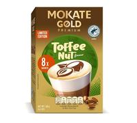Mokate Gold Premium Toffee Nut Flavour, 8 Sachets x 15g - Rich Creamy Instant Latte with Buttery Toffee & Nutty Notes