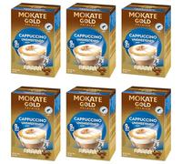 Mokate Gold Premium Unsweetened Cappuccino Instant Coffee Sachets x9 (Pack of 6, Total 54 Sachets)
