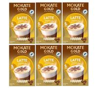 Mokate Gold Premium Vanilla Latte Instant Coffee Sachets x9 (Pack of 6, Total 54 Sachets) - Creamy Vanilla Latte Style Instant Coffee Drink Mix