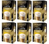 Mokate Gold x8 Classic Latte Coffee Sachets - Pack of 6 (Total 48 Sachets)