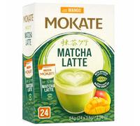 Mokate Mango Matcha Latte Sachets Pack of 24 - Instant Japanese Style Green Tea Latte with Mango Flavour - Creamy Sweet Matcha Drink Mix - Just Add Hot Water - Café Style Matcha Latte at Home