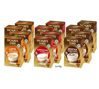 Mokate Variety Gold Premium Instant Coffee Sachets | Latte Carmael | Cappuccino Classic | Mocha Double Choco | Total 30 Sachets per pack | Premium Quality Coffee | (1, Pack of 12)