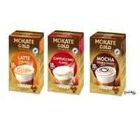 Mokate Variety Gold Premium Instant Coffee Sachets | Latte Carmael | Cappuccino Classic | Mocha Double Choco | Total 30 Sachets per pack | Premium Quality Coffee | (1, Pack of 3)