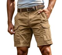 MOKBAY Mens Cotton Cargo Shorts, Knee Length Safety Summer Waist Hiking Decorators Lightweight Flexible Pants Workman Work Walking Painters, Camo Duty 34 Camouflage Heavy Duty Work Shorts, 4XL