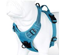 MOKCCI Truelove Soft Front Dog Harness .Reflective No Pull Harness with Handle and 2 Leash Attachments