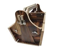 [Mokcoliy]【Portable Folding Camping Table & Storage Basket】2-in-1 Collapsible Wooden Picnic Desk with Detachable Wine Rack, Outdoor Gift for s/Hikers, Solid Wood Design for Backyard/Beach/Wine F