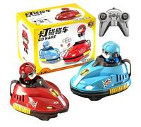 Mokcoliy]Remote Control Bumper Cars Toys for Kids Age 5-12 Year Cartoon Car with Ejecting Drivers for Boys Girls Adult 2Pack Road Rage Car with Music & Light, Family Party Games Chirstmas Birthda