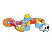 [Mokcoliy]Track Fusion Train Set - 3D Magic Rail Cube Track & Clickrail Electric Train Set,Train Track Toys, Easy-Click Rail Trackle with Electric Train, Cube Building Track Toy Gift for Kids