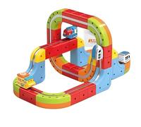 [Mokcoliy]Track Fusion Train Set - 3D Magic Rail Cube Track & Clickrail Electric Train Set,Train Track Toys, Easy-Click Rail Trackle with Electric Train, Cube Building Track Toy Gift for Kids