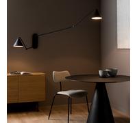 Moke XL Double-Arm Articulated Wall Lamp Black