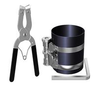 Moker Car Engine Piston Ring Installer Removal Kit，Adjustable Sizes From 2-1/8 Inches To 7 Inches (53mm - 175mm) with Piston Installer Plier