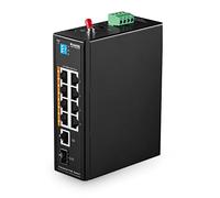 MokerLink 10 Port PoE Industrial Din Rail Switch, 8 PoE+ Ports 100Mbps IEEE802.3af/at, 1 Gigabit Ethernet and 1 SFP Uplink, Vlan & Extend Mode, DIN-Rail & Wall Mount …