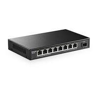 MokerLink 8 Port 2.5G Ethernet Switch with 10G SFP, 8 x 2.5G Base-T Ports Compatible with 10/100/1000Mbps, Metal Unmanaged Desktop|Wallmount Fanless Network Switch