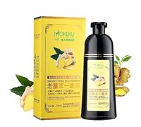MOKERU GINGER BLACK Professional Oil Hair Dye Color Shampoo 500 ML: Instant Fast Acting Long Lasting Hair Color Shampoo for Gray Hair Magic Hair Dye Shampoo Colors Hair in Minutes-Long Lasting