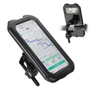 Mokeum Motorbike Phone Holder Waterproof, Universal 360° Rotation Bicycle Phone Mount, Sensitive Touch ID Bike Phone Holder Compatible with 4" to 6.9" Smartphones