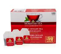 Mokhtar Tea London | Ceylon Tea | Premium Quality | 100 Teabags | 100% Natural & Pure | Black Tea