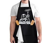 MOKIDO Star Wars Apron, 95 cm Large Men's Apron with 2 Pockets, Funny Novelty Cooking, Barbecue, BBQ Aprons, Barbecue Apron for Men, Waterproof Kitchen Apron for Cooking, Baking, Grilling