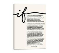 Mokihidream If Poem Inspirational Framed Canvas Print Wall Art If Poem by Rudyard Kipling Motivational Poetry Wall Decor If Poster Font Quote If Kipling Home Office Inspirational Literature Art