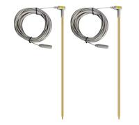 MOKIKUBA Brass Grounding Rod with 40ft Wire,Earthing Rod Great to Use with Grounding Mat,Pillowcase,Pad (Brass Grounding Rod Kit(Set of 2)), BGR-12