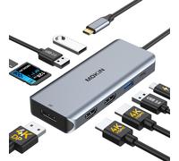 MOKiN 9 in 1 Laptop USB C Docking Station Dual Monitor Adapter with 2 HDMI
