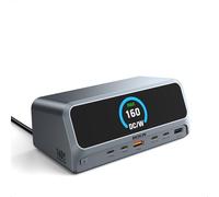 MOKiN Docking Station,13 in 1 USB C Laptop Charging Station with 2.26" LCD Smart Display,Dual HDMI Display,10Gbps USB A/C Ports,Gigabit Ethernet,160W Max Output for Dell,HP,Lenovo and More